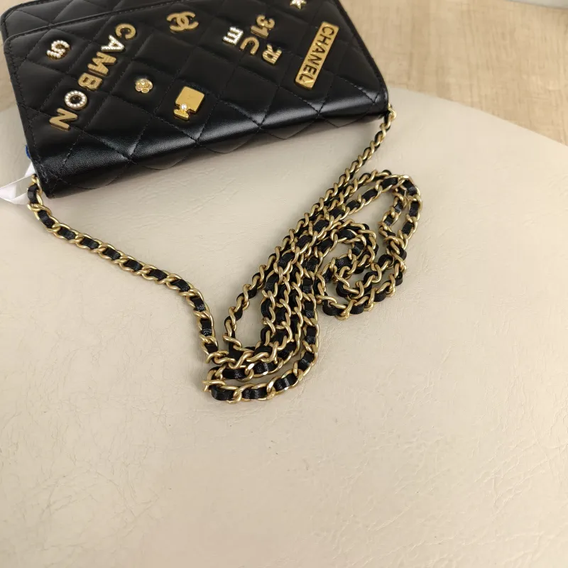 Chanel Crossbody Bag Classic Flap WOC CF WOCWOC Bag Edition Black Lambskinmini19.2 × 3.5 × 12.3 cm — detail view 16 of 17