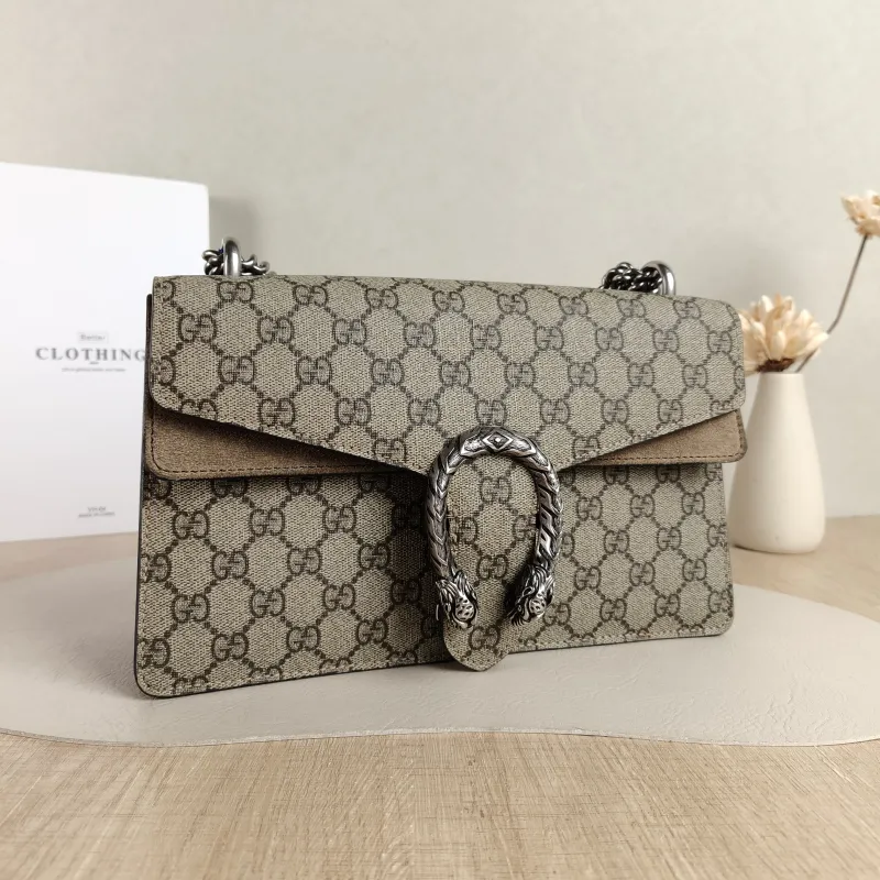GUCCI Shoulder Bag Dionysus Monogram PVC Medium 28 × 9 × 17 cm — cover view 3 of 5