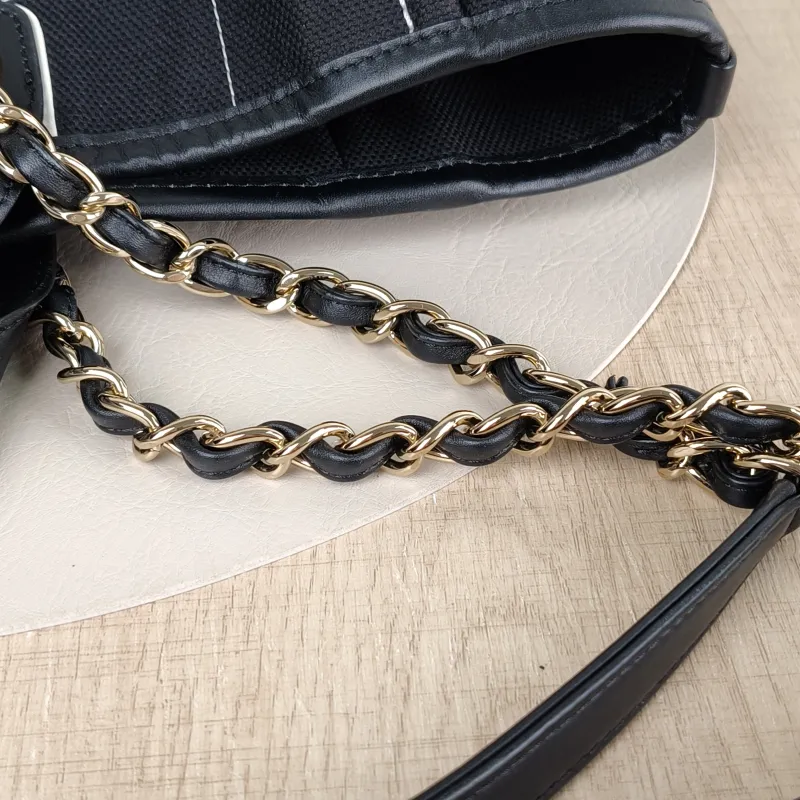 Chanel Shoulder Bag Black Canvas One Size 38 × 19 × 29 cm — detail view 15 of 15