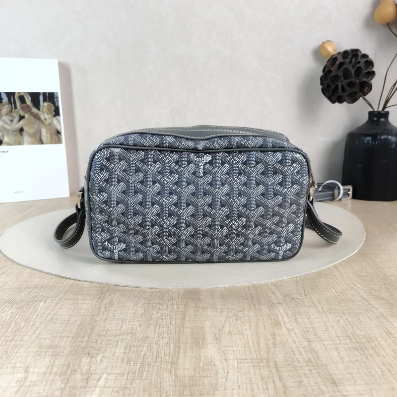GOYARD Crossbody Bag Cap Vert Camera Bag Grey PVC Small 22 × 6.5 × 13 cm — cover view 2 of 5