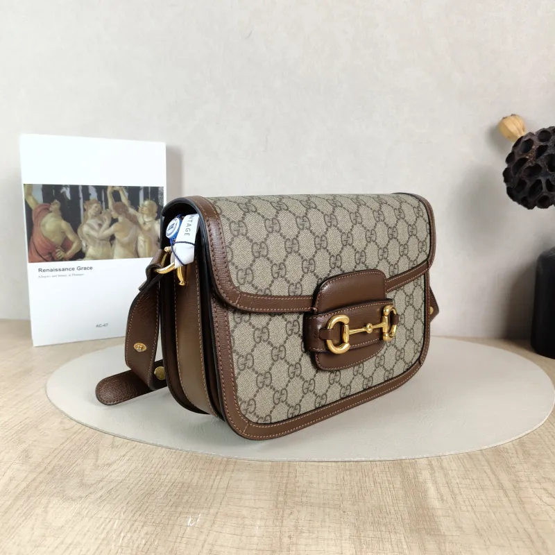 GUCCI Shoulder Bag Horsebit 1955 Horsebit Medium Monogram PVC Medium25 × 8 × 18 cm — cover view 5 of 5