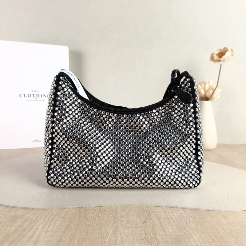 PRADA Shoulder Bag Re-Edition 2000 Hobo Black Mini 22 × 6 × 17 cm — cover view 3 of 5
