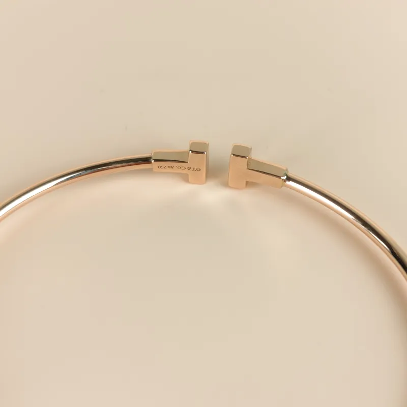 Tiffany&Co. Bangle T Collection T Rose Gold Rose Gold 18KR ose Gold One Size 17cm — cover view 2 of 5