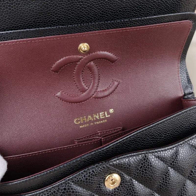 Chanel Crossbody Bag Classic Flap CF Black Grained Calfskin Small 23 × 6 × 14.5 cm 29 — detail view 4 of 13