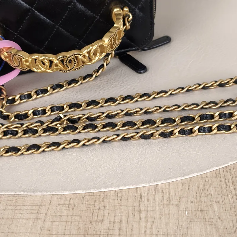 Chanel Crossbody Bag Edition Black Lambskin Mini 16 × 8 × 9.5 cm — detail view 11 of 13