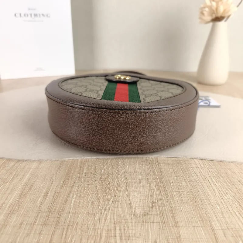 GUCCI Crossbody Bag Ophidia GG Round Bag Monogram PVC Mini 18 × 4.5 × 18 cm — cover view 4 of 5