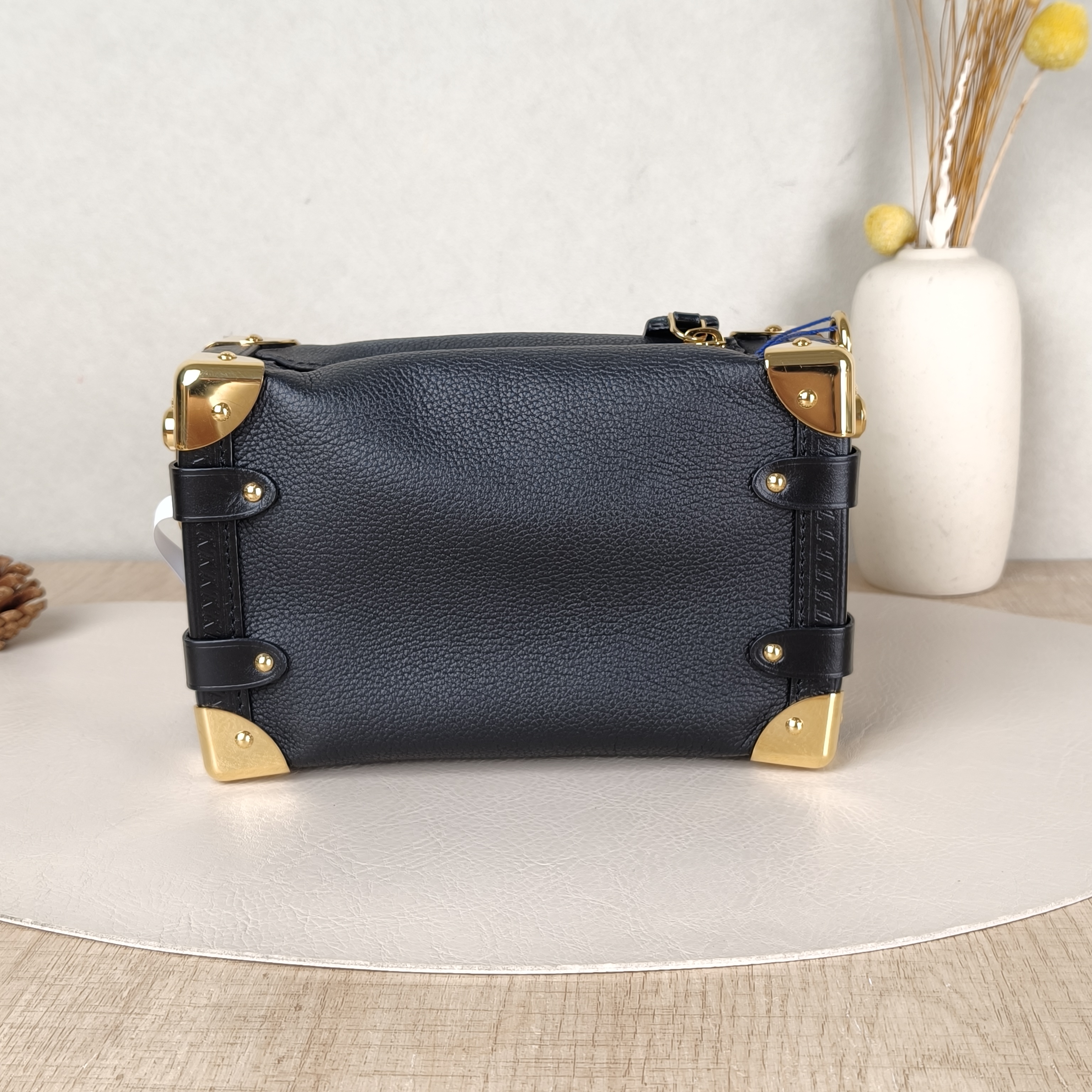 Louis Vuitton Crossbody Bag Side Trunk Box Black Calfskin Small19 × 7.5 × 12.5 cm — cover view 4 of 5