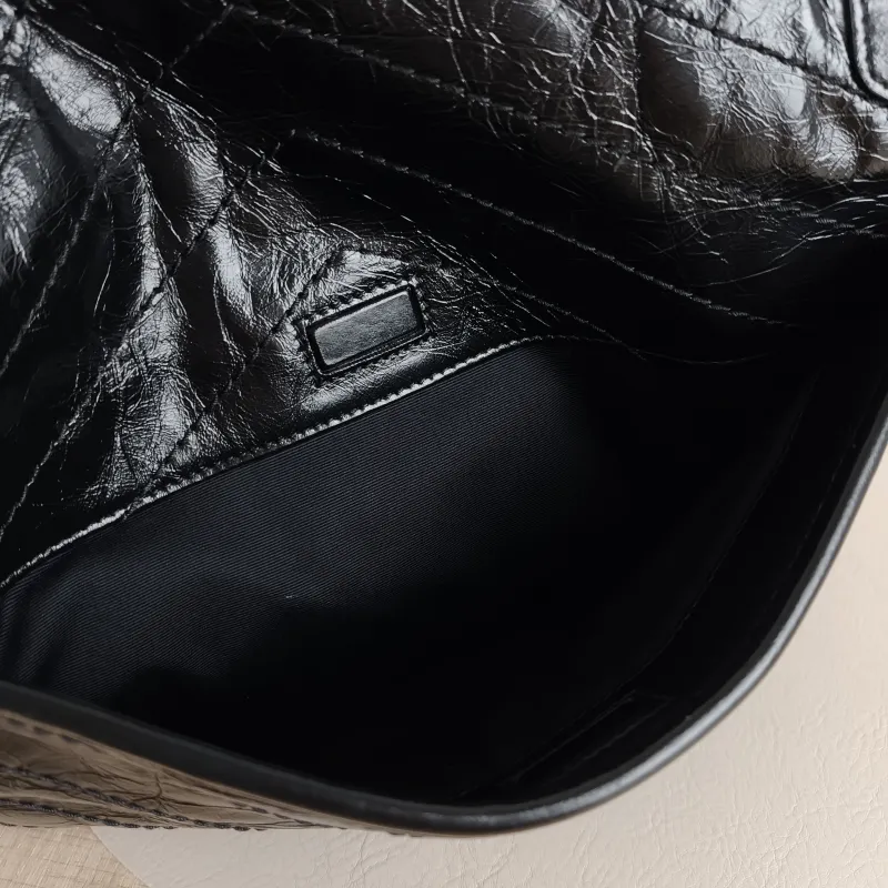 SAINT LAURENT Crossbody Bag Niki D Waxed Leather Calfskin Large 32 × 9 × 23 cm — detail view 6 of 13