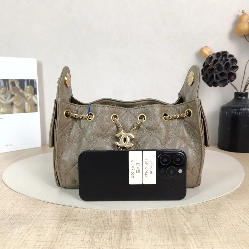 Chanel Crossbody Bag 25Bag Brown Calfskin Mini 22 × 12.5 × 20 cm — cover view 3 of 5