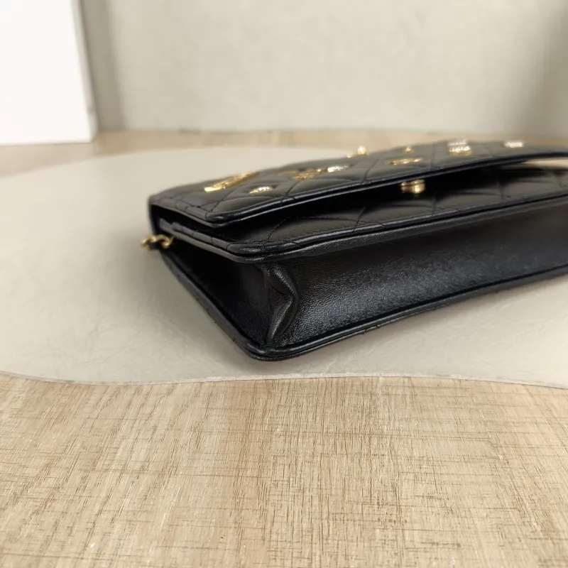 Chanel Crossbody Bag Classic Flap WOC CF WOCWOC Bag Edition Black Lambskinmini19.2 × 3.5 × 12.3 cm — detail view 6 of 17