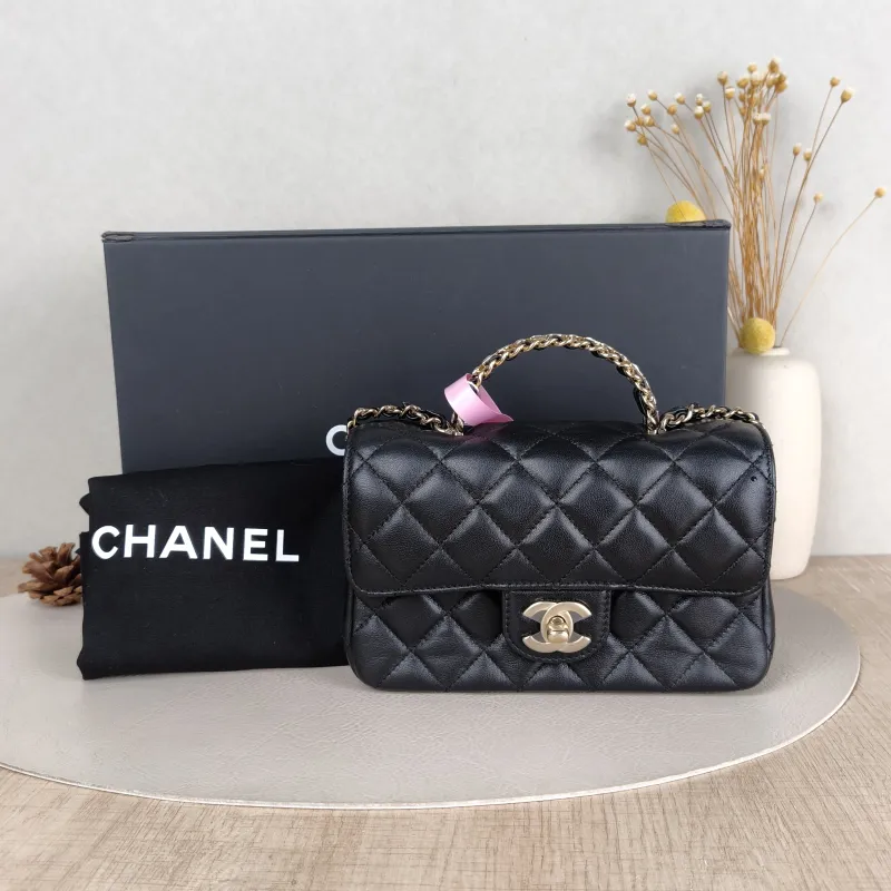 Chanel Crossbody Bag mini Black SL ambskin mini 18 × 7 × 12 cm — cover view 6 of 6