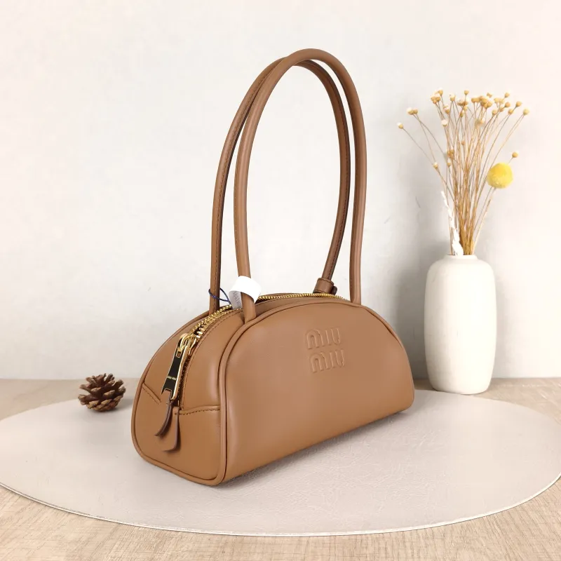 Miumiu Shoulder Bag Beau Brown Calfskin Small 23 × 10 × 11.5 cm — cover view 5 of 5