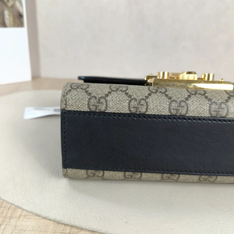 GUCCI Crossbody Bag Padlock Monogram PVC Small 20.5 × 7.5 × 13 cm — detail view 10 of 11