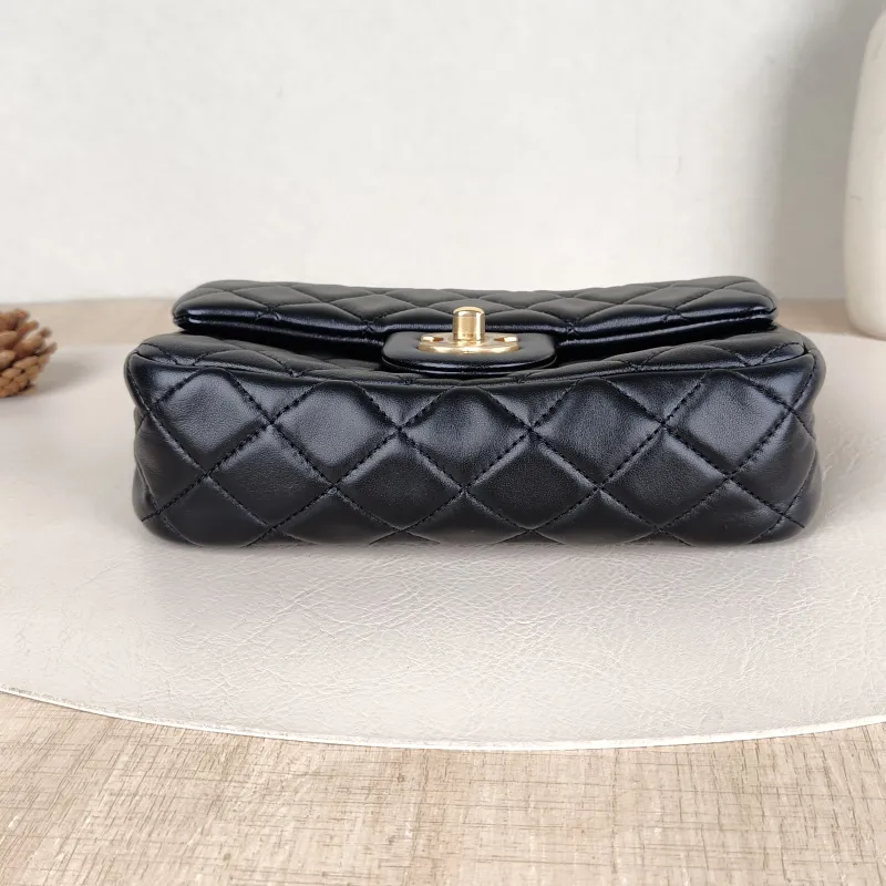 Chanel Crossbody Bag Classic Flap Large Mini CF Mini Black SL ambskin mini 20 × 6 × 12 cm — cover view 5 of 6