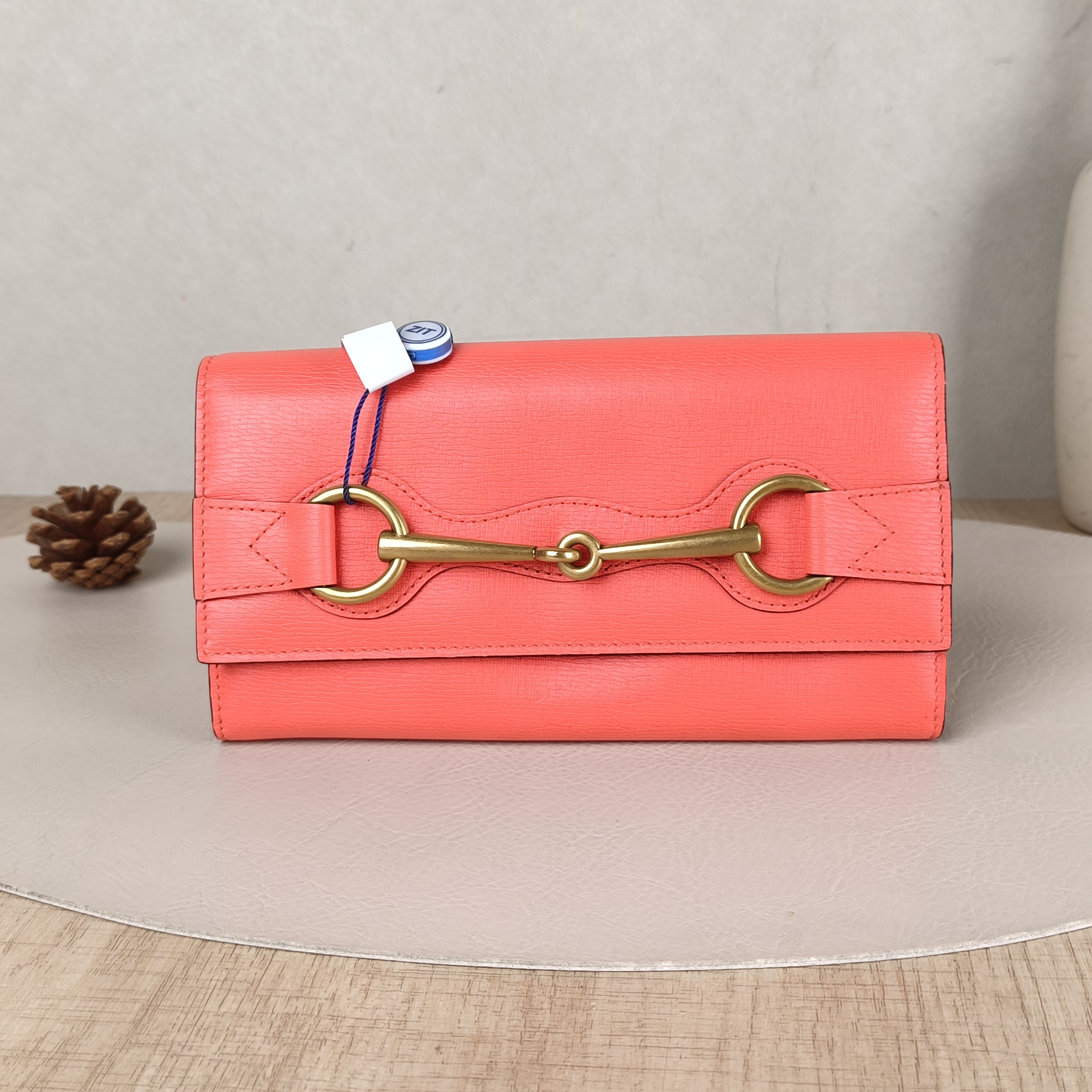 GUCCI Wallet Horsebit 1955Collection Horsebit Wallet Red Calfskin One Size19 × 3 × 10 cm