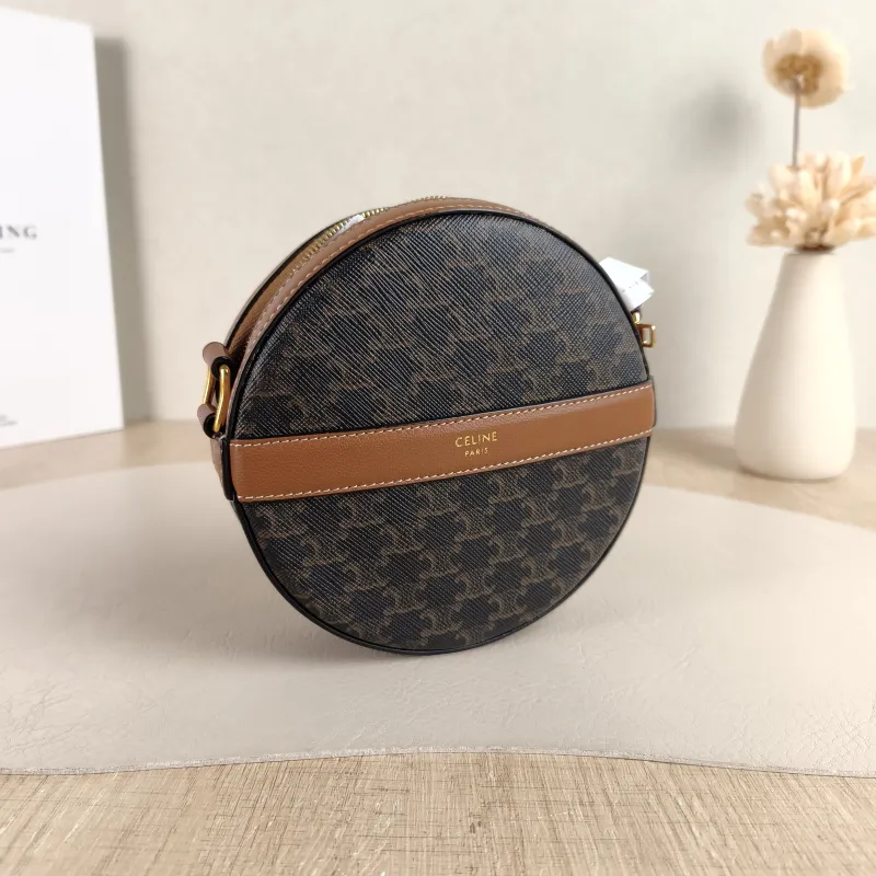 CELINE Crossbody Bag Triomphe Monogram PVC Mini 13.5 × 4 × 13.5 cm — cover view 3 of 5