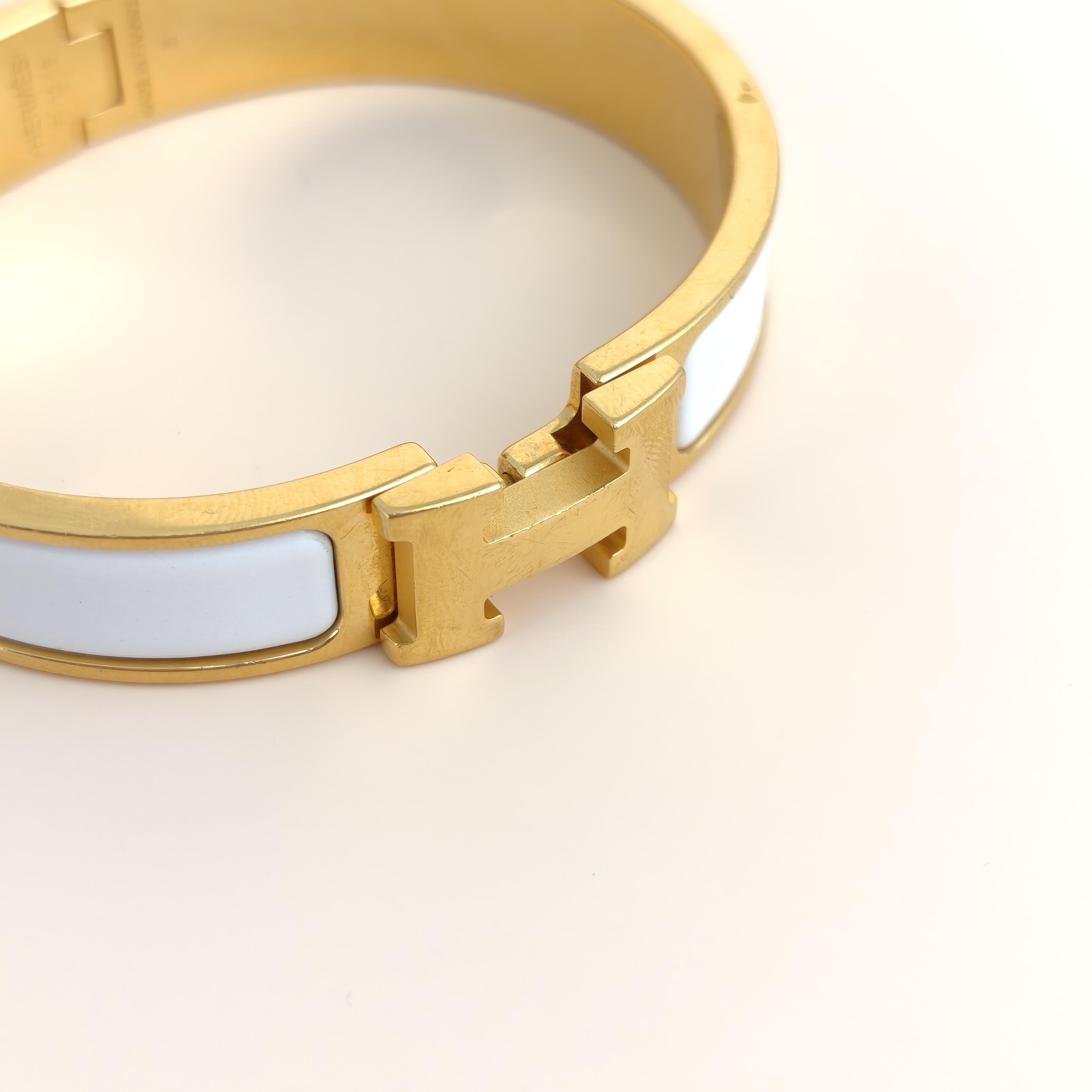 Hermès Bangle Clic HB angle White One Size16cm — cover view 4 of 8