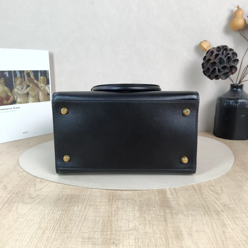 DIOR Crossbody Bag Boston Black Calfskin Medium 26 × 15 × 18 cm — cover view 3 of 5