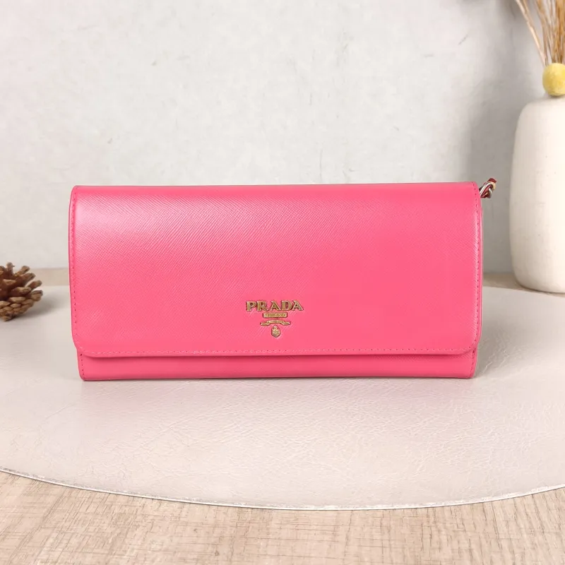 PRADA Shoulder Bag Shoulder Bagwoc Pink Calfskin 21 × 2.5 × 10.5 cm Conditioned