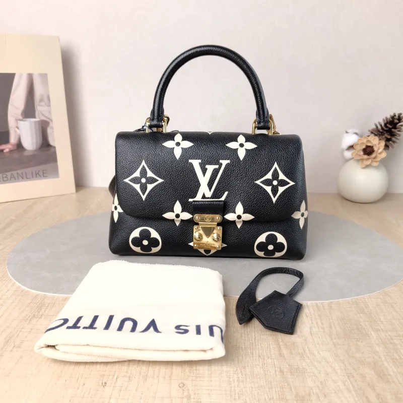 Louis Vuitton Crossbody Bag MADELEINE Black · White Monogram Empreinte Embossed Calfskin BB 24 × 8.5 × 17 cm — cover view 2 of 6