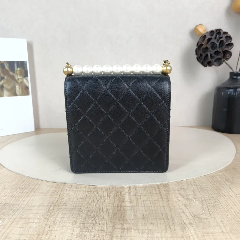 Chanel Crossbody Bag Pearl Crossbody Bag Black Calfskin One Size 15.5 × 5 × 15.5 cm 29 — cover view 2 of 6
