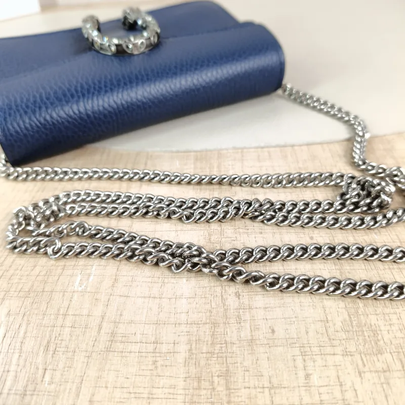 GUCCI Crossbody Bag Dionysus Navy Calfskinmini16.5 × 4.5 × 10 cm — detail view 1 of 13