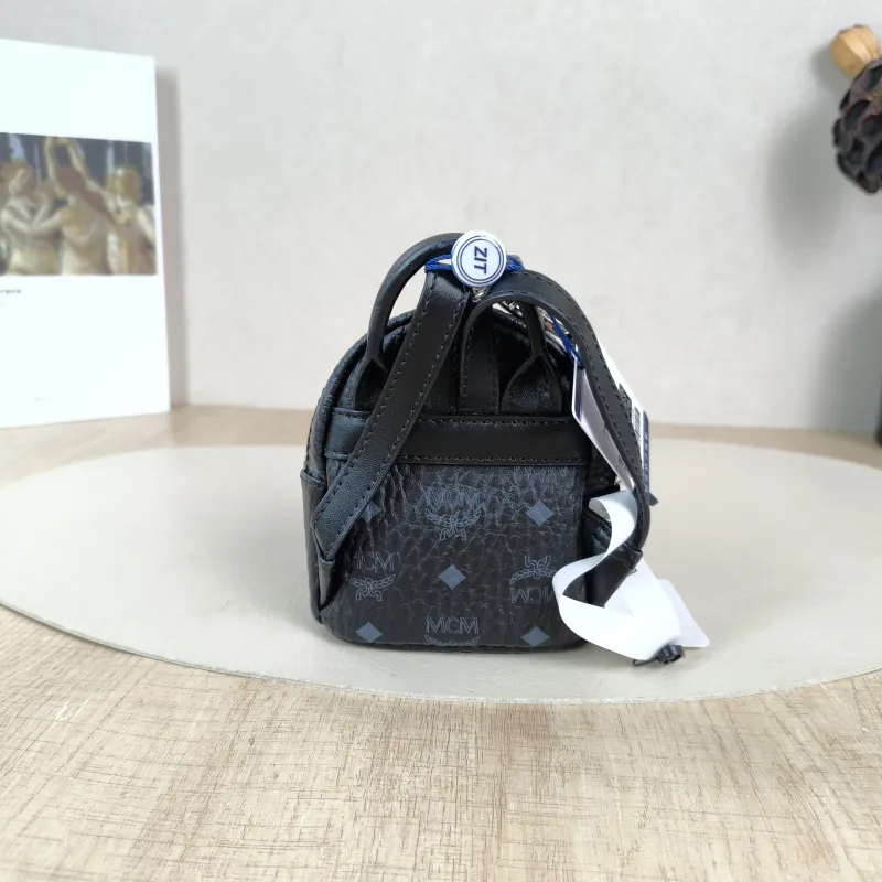MCM Charm Charm Black Canvas 9.5 × 4.5 × 11.5 cm — cover view 2 of 5