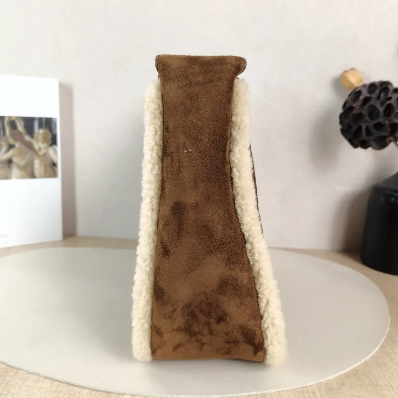 SAINT LAURENT Shoulder Bag LE 5 À 7 Hobo Brown Suede Small 22 × 8.5 × 23 cm — detail view 10 of 10