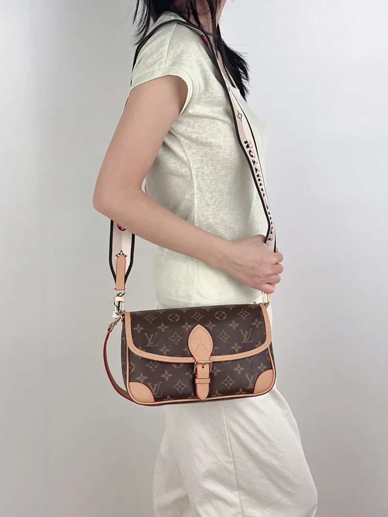 Louis Vuitton Crossbody Bag Diane Baguette Bag Shoulder Strap PVC Small24 × 9 × 15 cm — on-model view 1 of 3