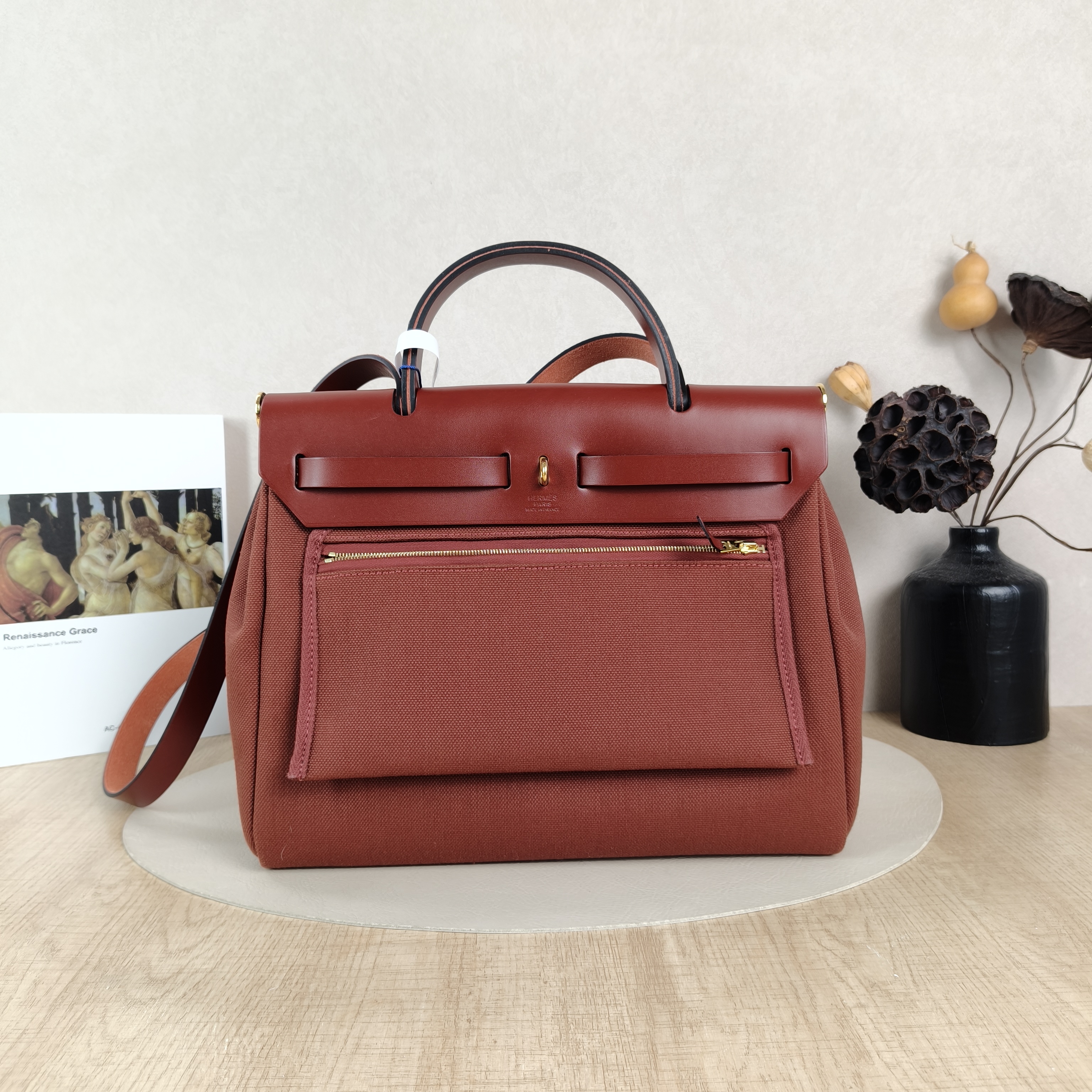 Hermès Crossbody Bag Herbag 31 Canvas Medium30.5 × 11 × 25.5 cm — cover view 2 of 6