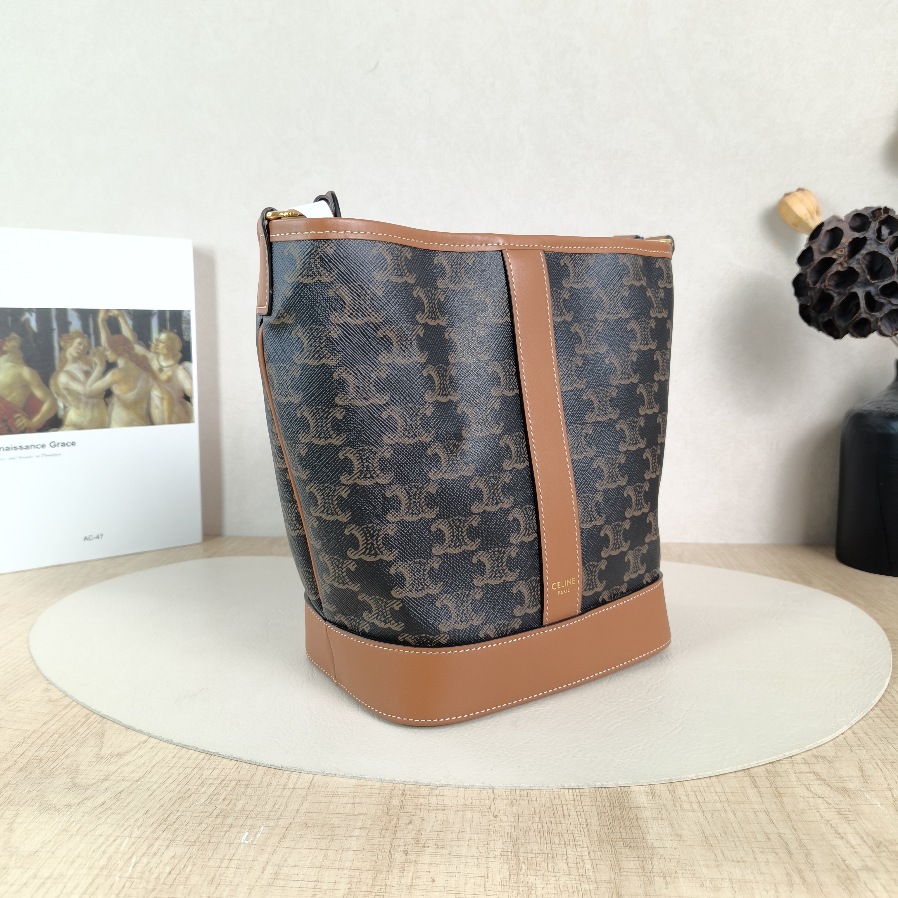CELINE Crossbody Bag Triomphe Bucket Bag Monogram PVC Small22 × 13 × 26 cm — cover view 5 of 5