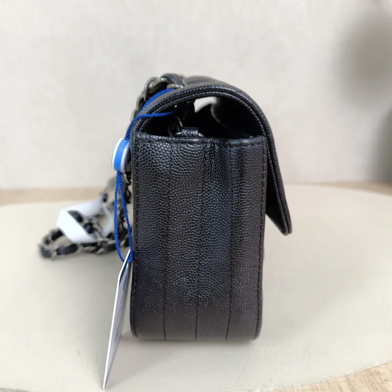 Chanel Crossbody Bag Classic Flap Large Mini CF Mini Black V Grained Calfskin mini20 × 6 × 12 cm — detail view 7 of 14