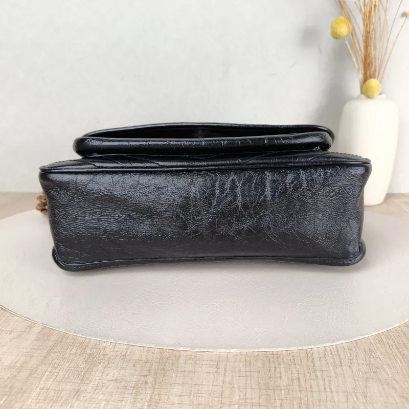 SAINT LAURENT Crossbody Bag Niki D Waxed Leather Calfskin Medium 28 × 8.5 × 20 cm — cover view 2 of 5