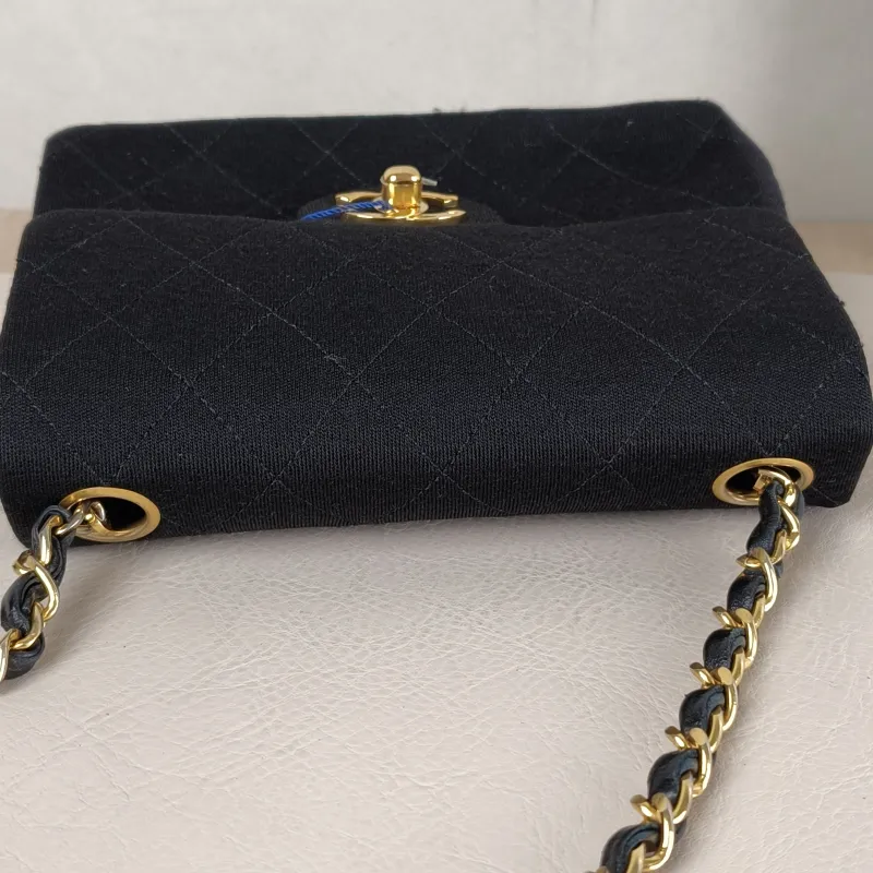 Chanel Crossbody Bag Classic Flap Mini CF Mini Black Canvas One Size 17 × 7 × 13.5 cm 0 — detail view 13 of 13