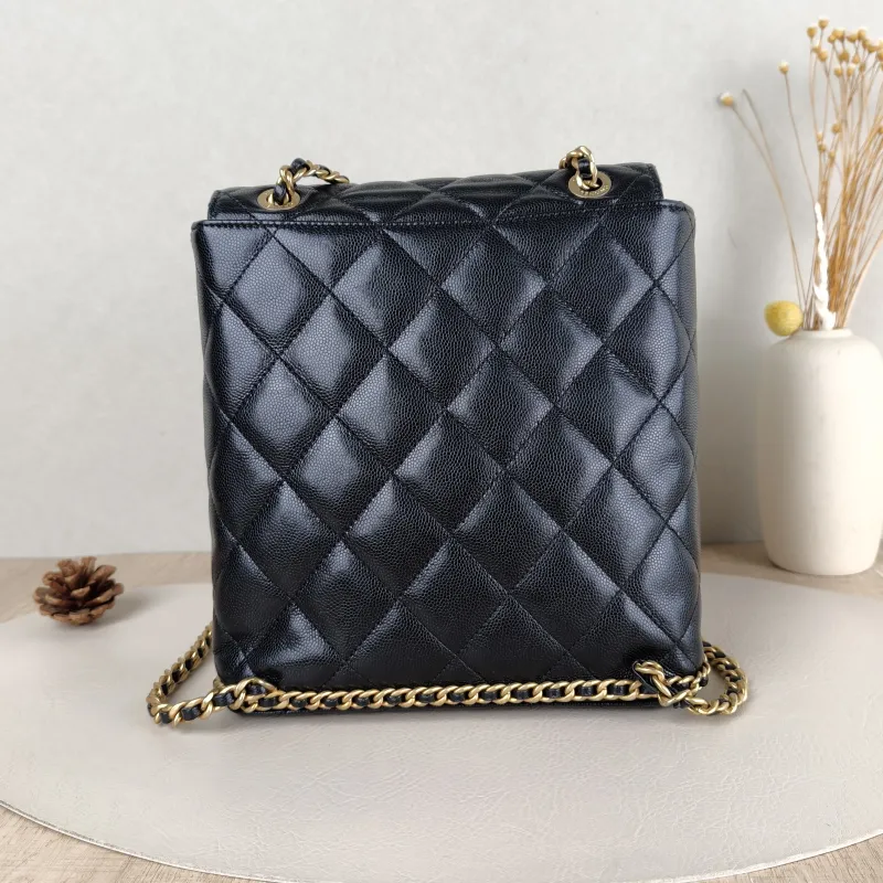 Chanel Backpackado Backpack Black Grained Calfskin One Size20 × 8 × 22 cm — cover view 2 of 6
