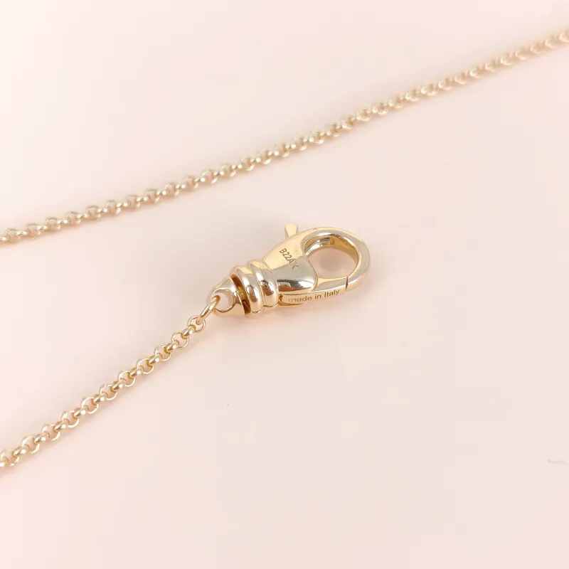 BUCCELLATI Necklace Opera Tulle Enamel Pendant Necklace Green 18KY ellow Gold Diamond Large 43cm — cover view 10 of 12