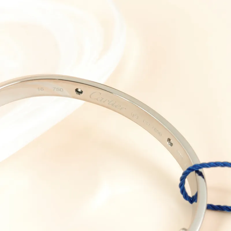 CARTIER Bangle Love Collection Bangle White Gold 18KW hite Gold Diamond Edition 16 — cover view 6 of 8