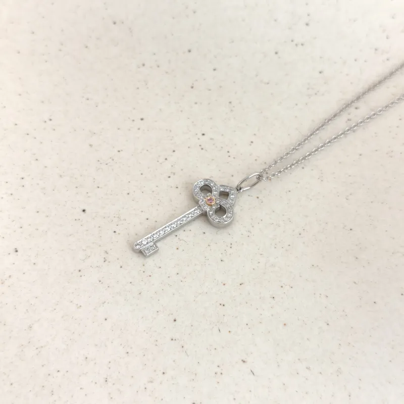 Tiffany&Co. Necklace Keys Collection Necklace Pendant Silver PT950Diamond18KW hite Gold One Size40cm — cover view 7 of 7