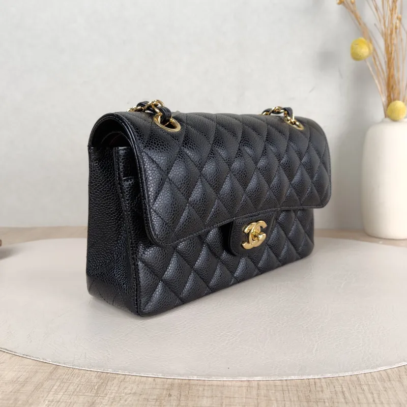 Chanel Crossbody Bag Classic Flap CF Black Grained Calfskin Small 23 × 6 × 14.5 cm 29 — cover view 2 of 5