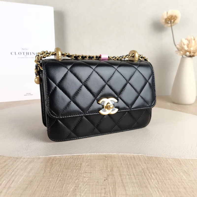 Chanel Crossbody Bag Black Calfskin Small 19 × 8 × 12 cm — cover view 5 of 5
