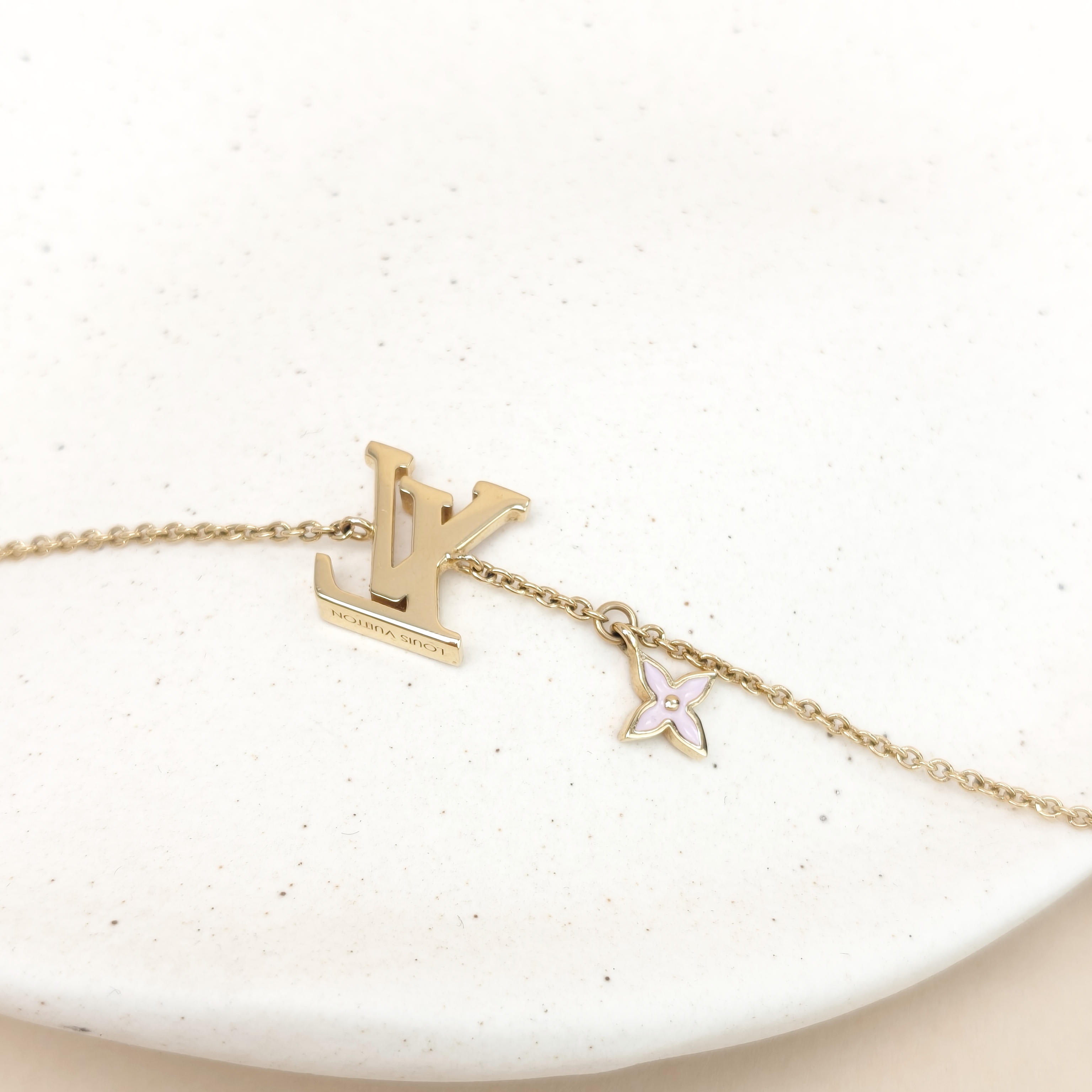 Louis Vuitton Braceletlogo Pink Bracelet Gold One Size21cm — cover view 3 of 9