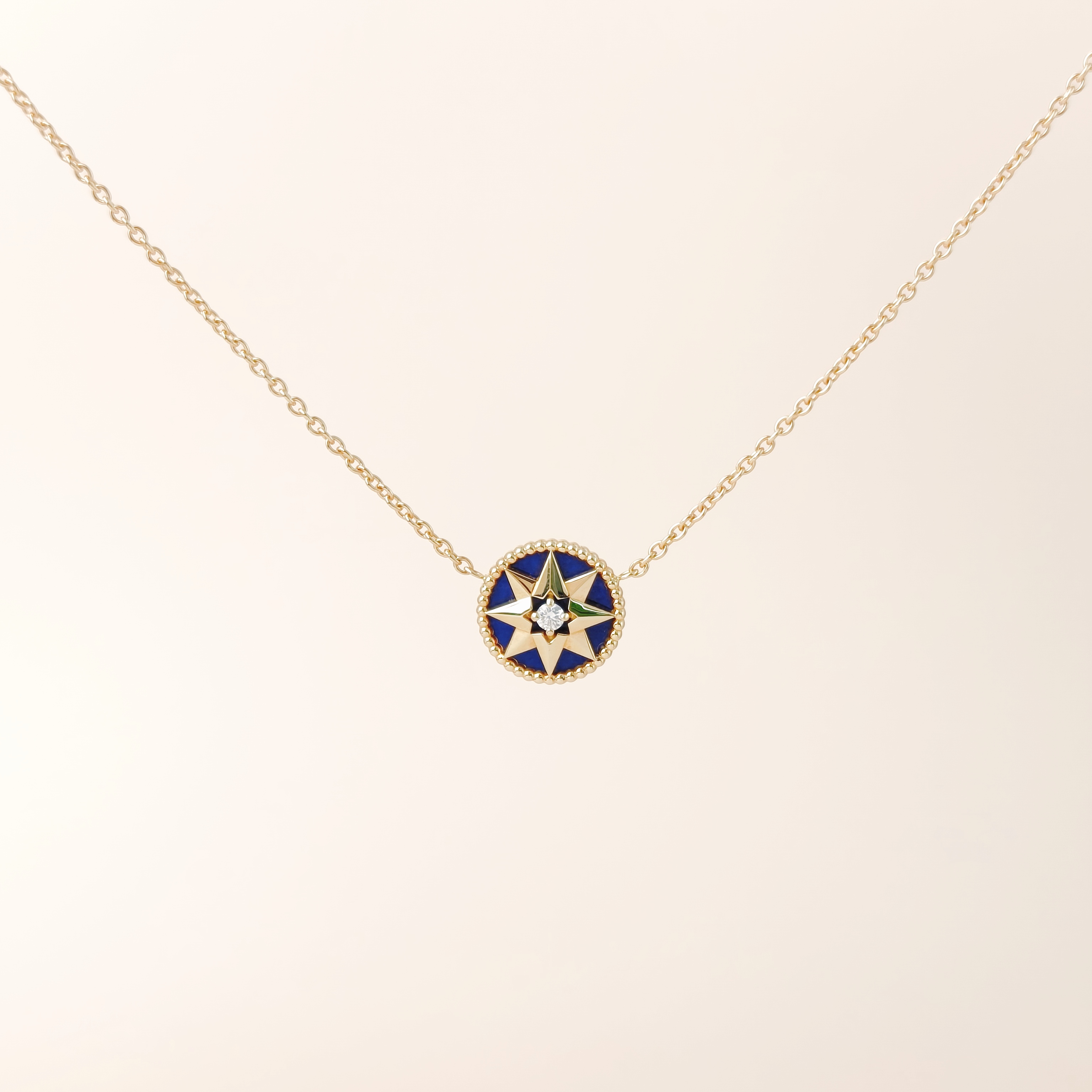 DIOR Necklace Rose des Vents Necklace 18KY ellow Gold Diamond One Size42cm