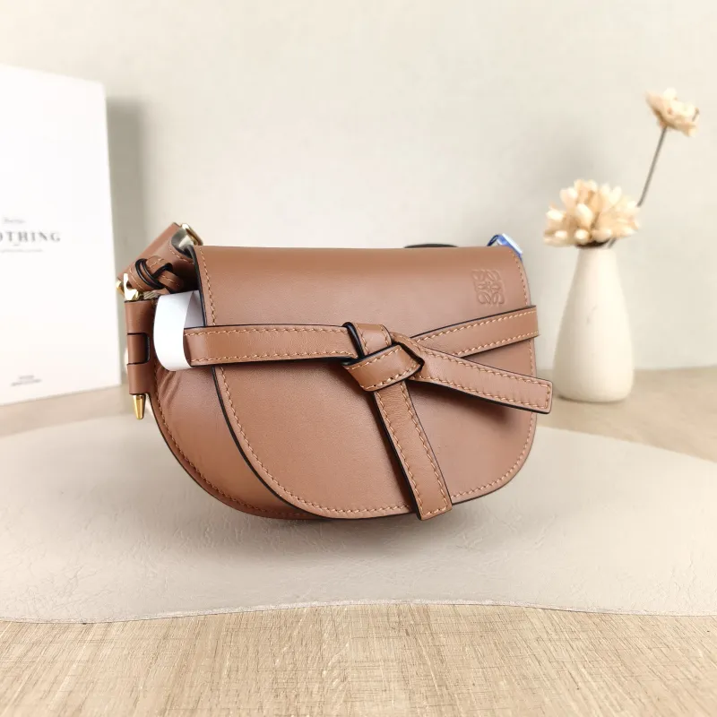 LOEWE Crossbody Bag Gate Caramel Calfskin Mini 15 × 8 × 12.5 cm — cover view 2 of 5