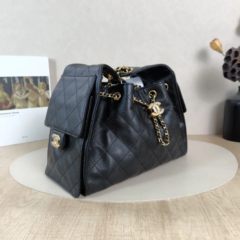 Chanel Shoulder Bag25Bag Black Grained Calfskin Small26 × 14 × 30 cm — cover view 6 of 6