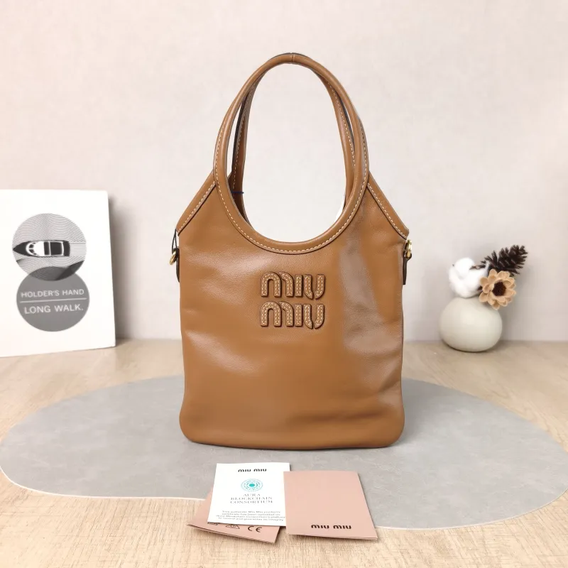 Miumiu Shoulder Bag IVY Tote Shopping Tote CC alfskin Mini 20*24 — cover view 3 of 6