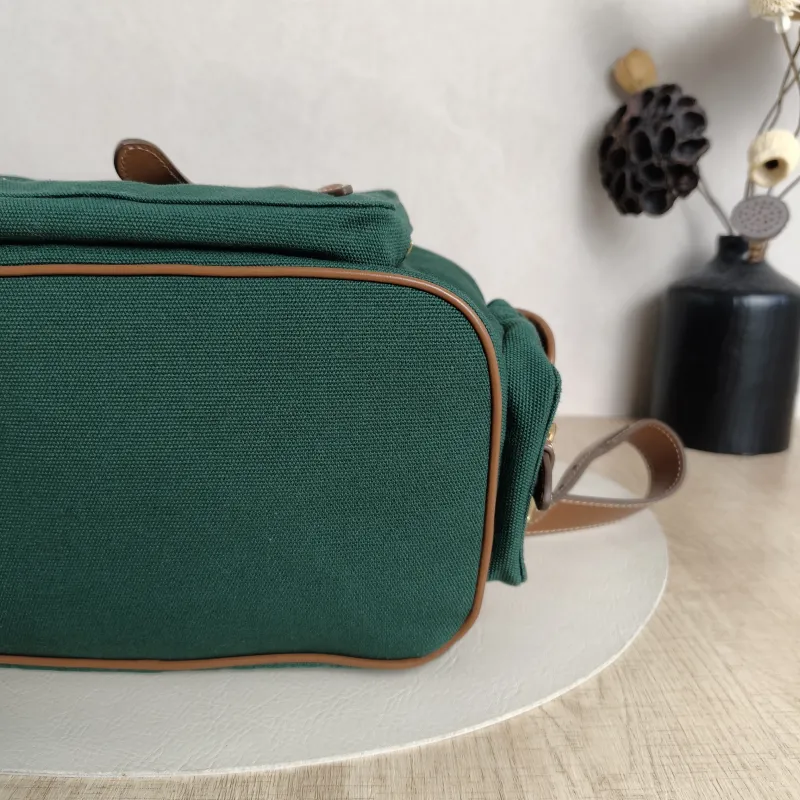 Miumiu Backpack Backpack Green Canvas Large25 × 14 × 25 cm — detail view 9 of 16