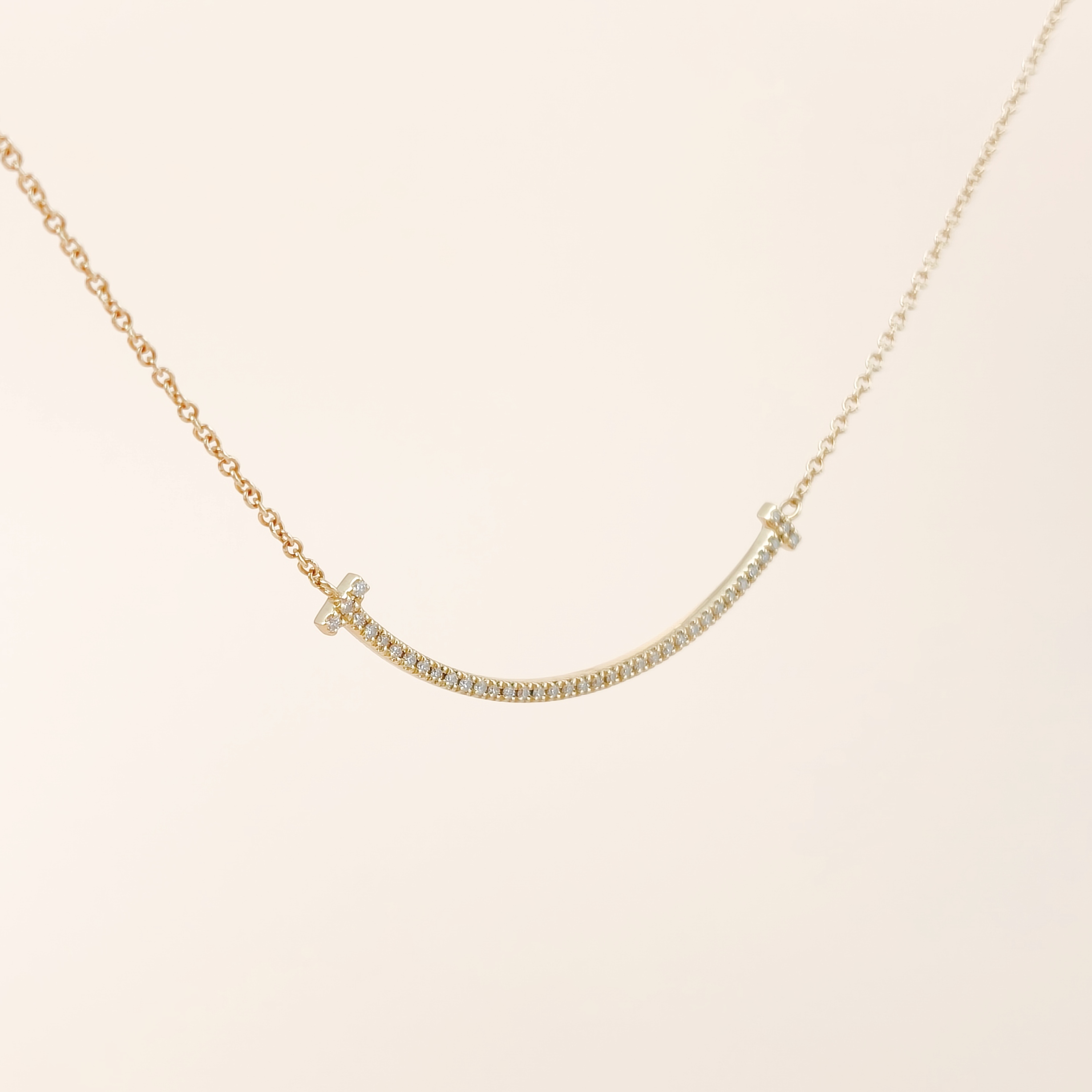 Tiffany&Co. Necklace TC ollection Smile Yellow Gold Pavé Diamond Yellow Gold Diamond18KY ellow Gold Small40.6-45.7 — cover view 10 of 11