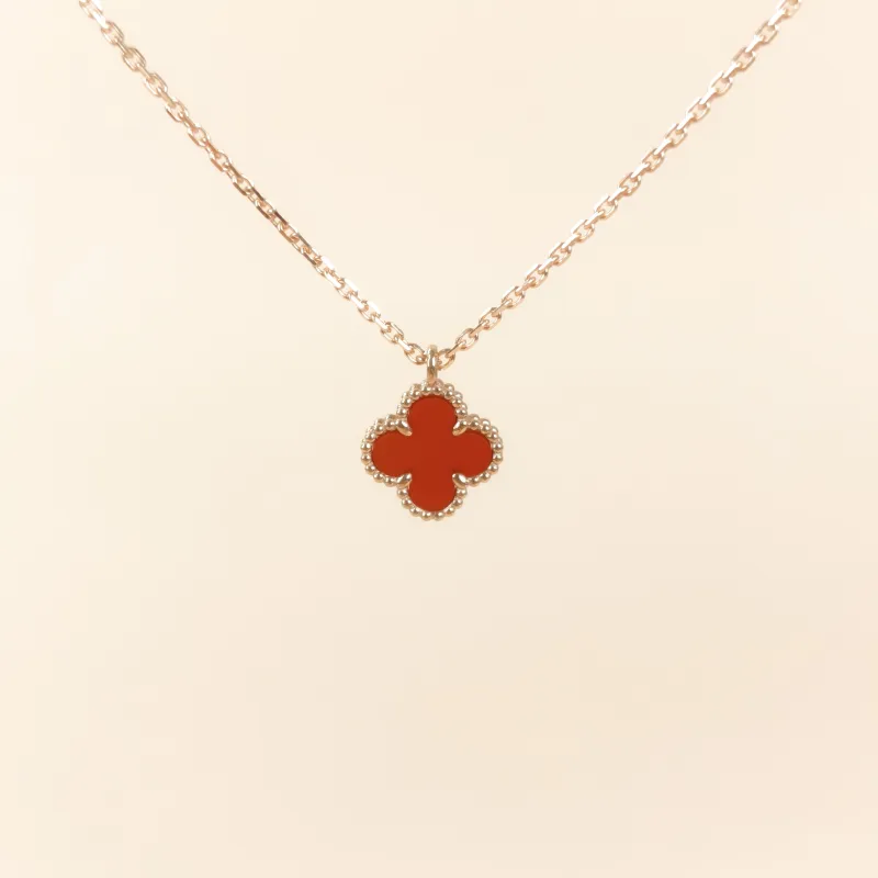 Van Cleef & Arpels Necklace Alhambra 18KR ose Gold Sweet Mini 0.95 × 0.95 × 40 cm