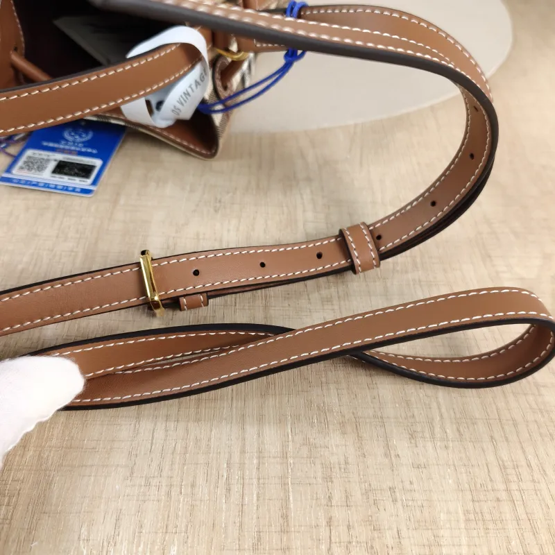 BURBERRY Crossbody Bag Bucket Bag Monogram PVC One Size 17 × 11 × 18 cm — detail view 4 of 11