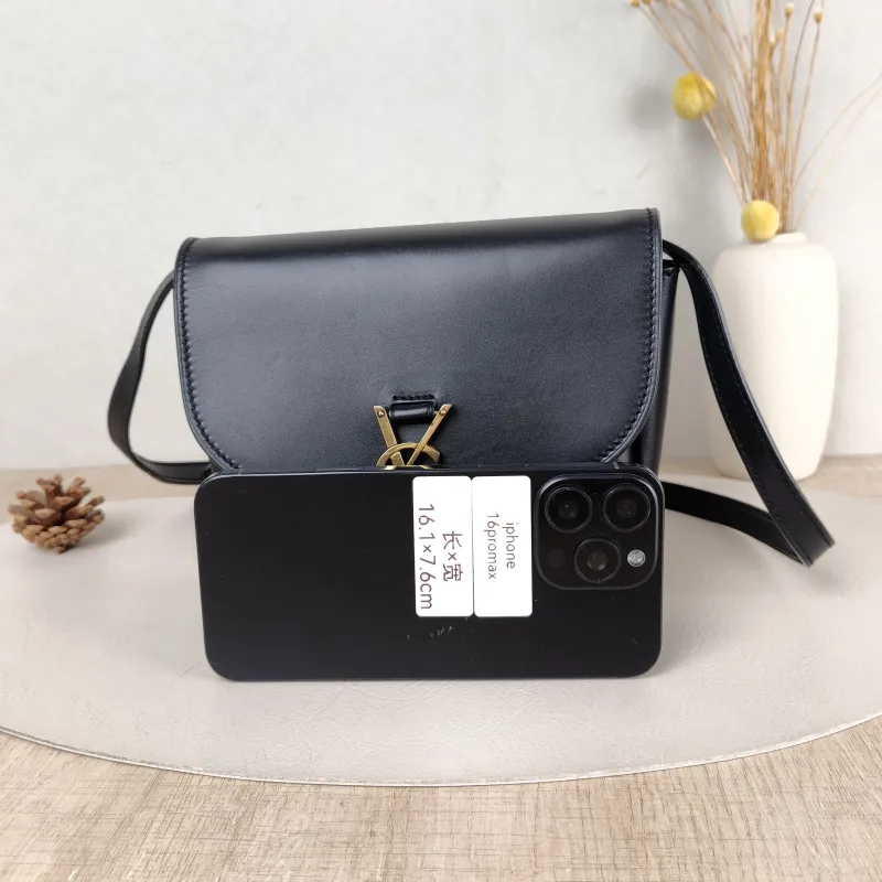 SAINT LAURENT Shoulder Bag Kaia Black Calfskin 16 × 5.5 × 15.5 cm — cover view 4 of 5